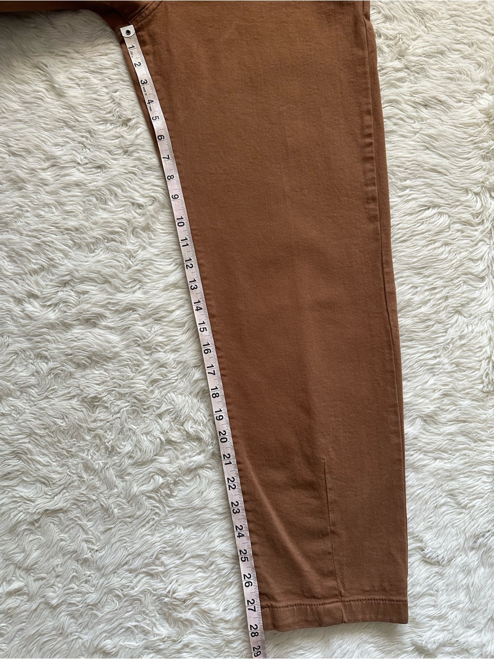 Sezane Pants Manu Trousers Front Pleats Tapered Leg Coffee Brown Sz 38 US 6 - Picture 14 of 15